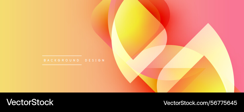 Abstract fluid shapes overlap creating vibrant Vector Image