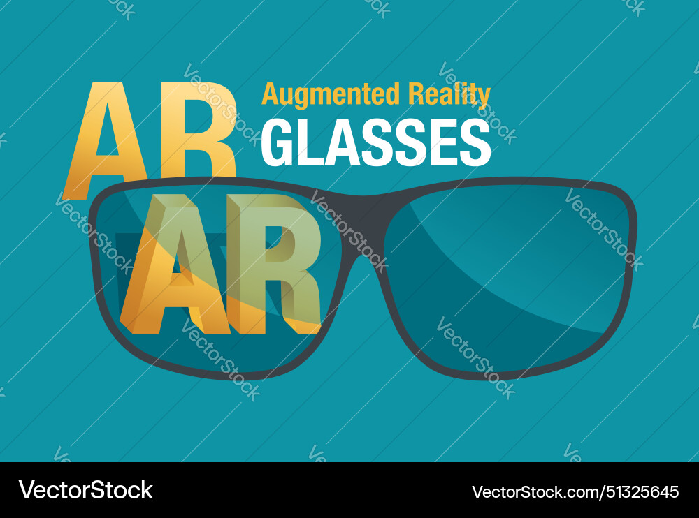 Ar glasses - augmented reality wearable device Ar glasses - augmented reality wearable device vector image