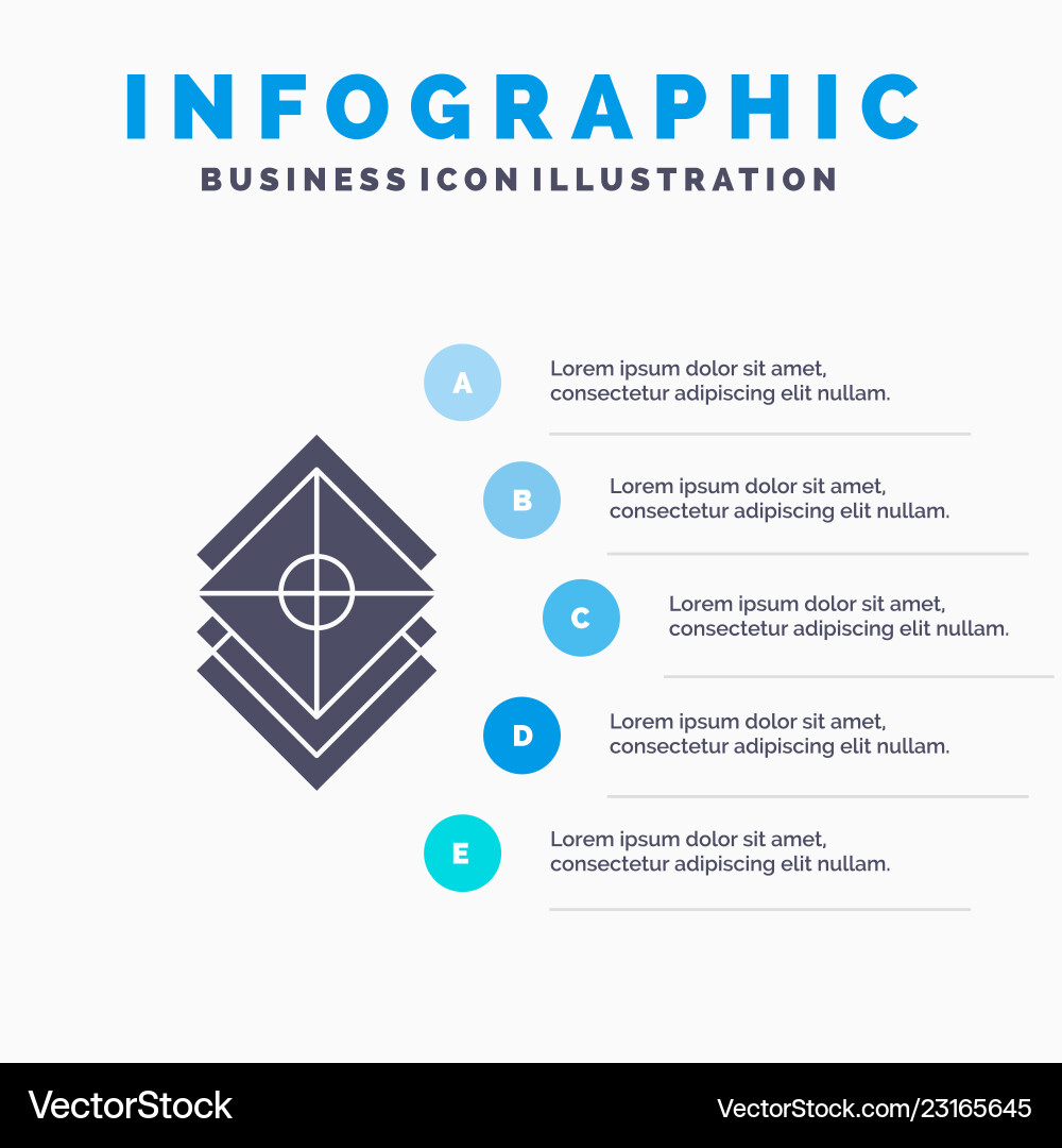 Arrange design layers stack layer infographics Vector Image