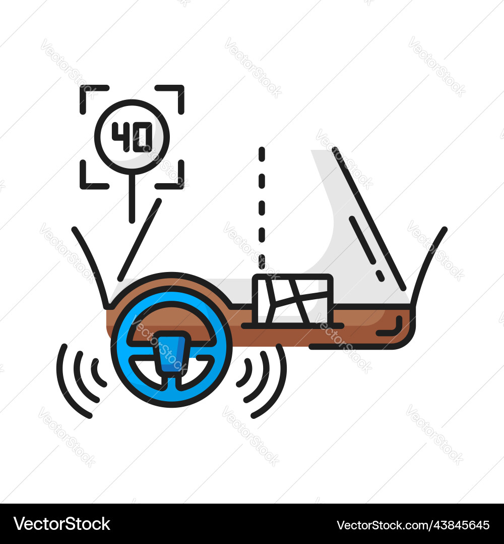 Autonomous Vehicle Speed Limit vector image