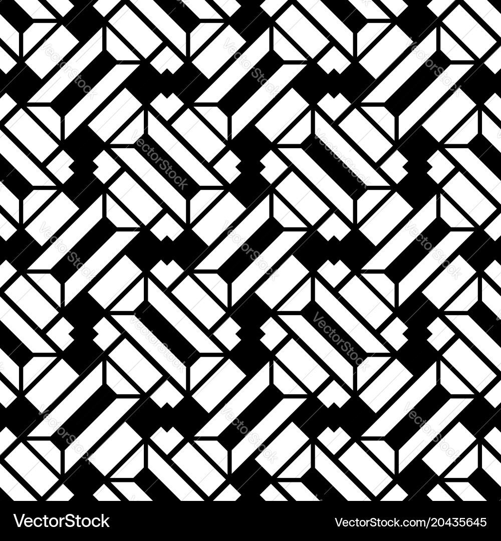 Black and White Geometric Pattern Royalty Free Vector Image