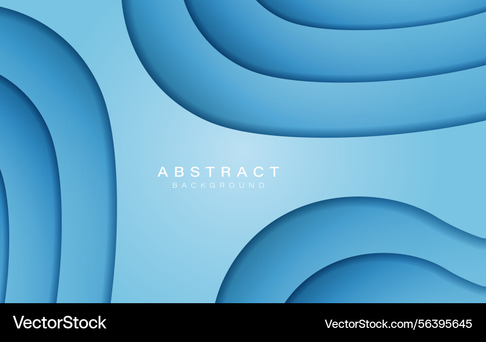 Blue abstract layered curve background design Blue abstract layered curve background design vector image