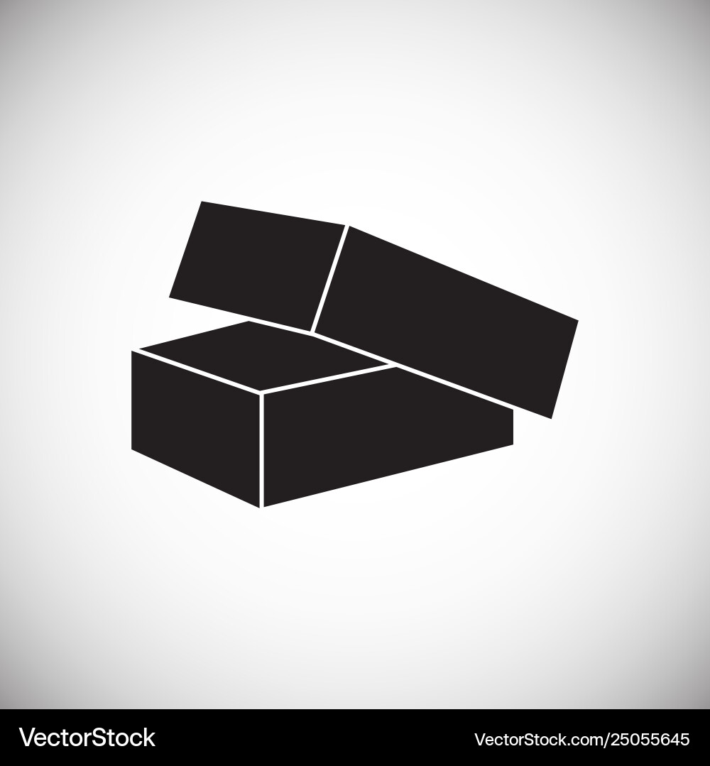 Box icon on background for graphic and web design Vector Image