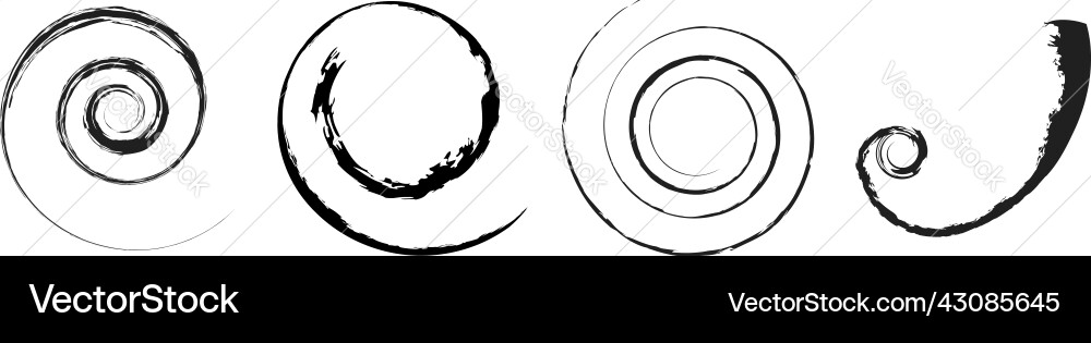 Grungy textured spiral design element Vector Image