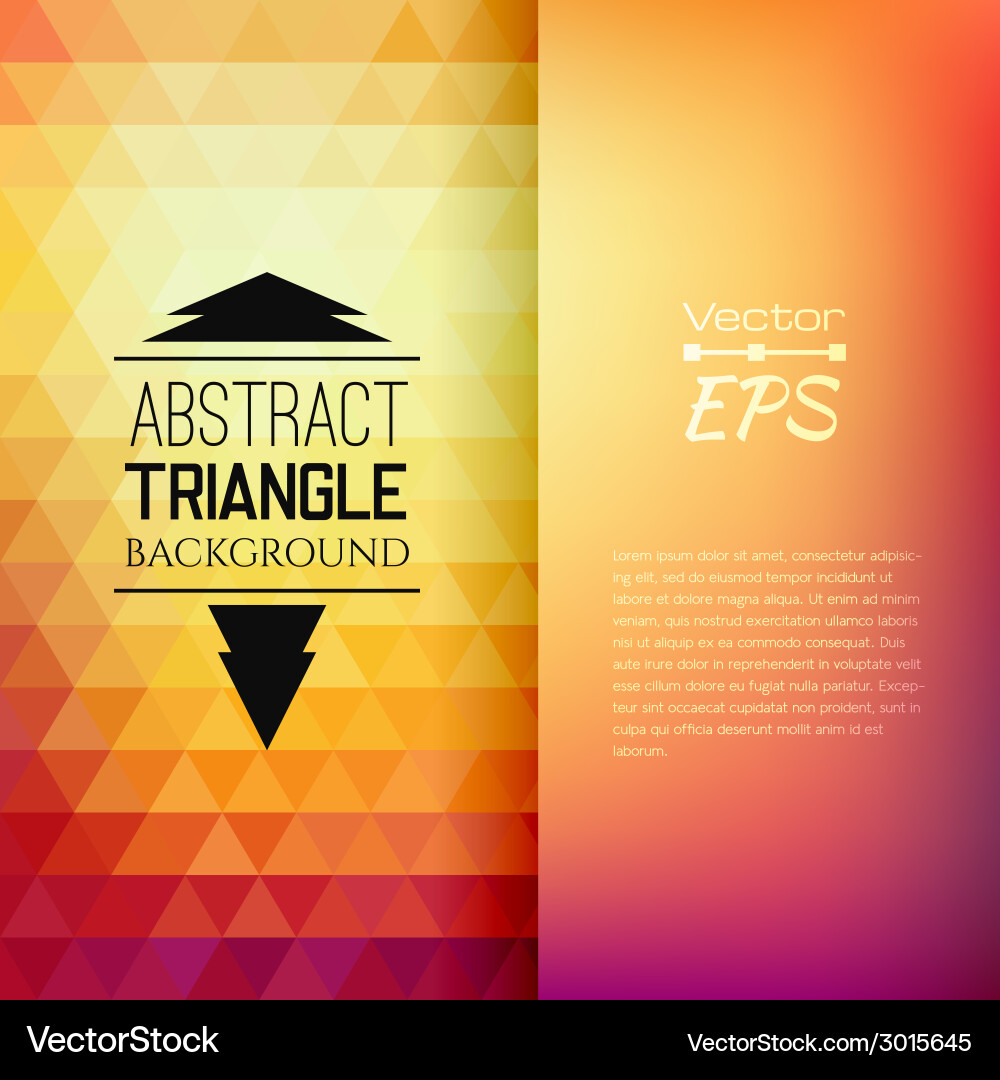 Retro mosaic pattern of geometric triangle shapes Vector Image