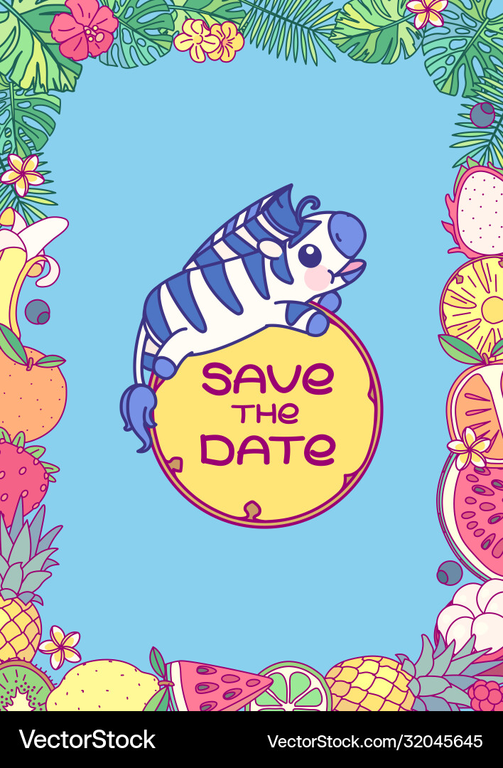 Save date card template Vector Image