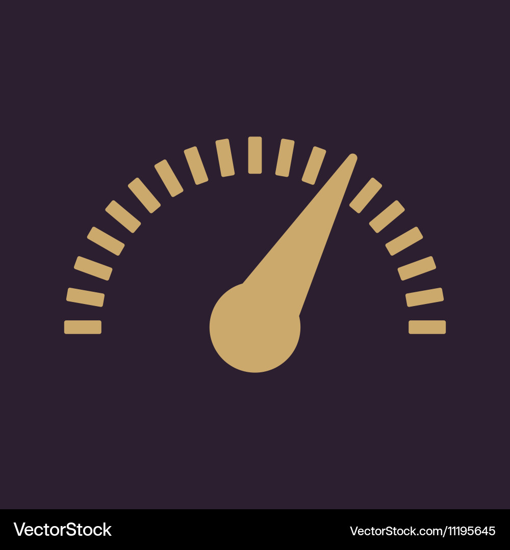 Tachometer speedometer and indicator icon Vector Image