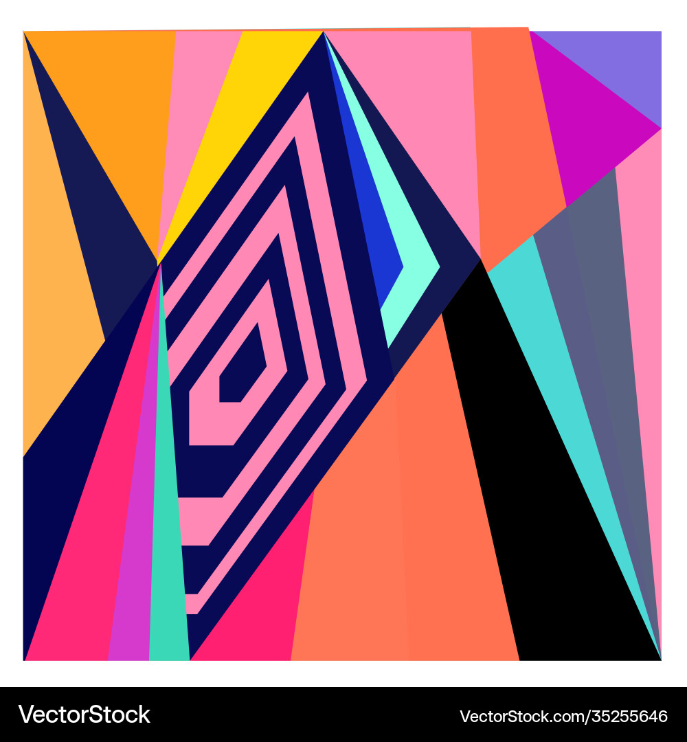 Colorful geometric and curve background pattern Vector Image