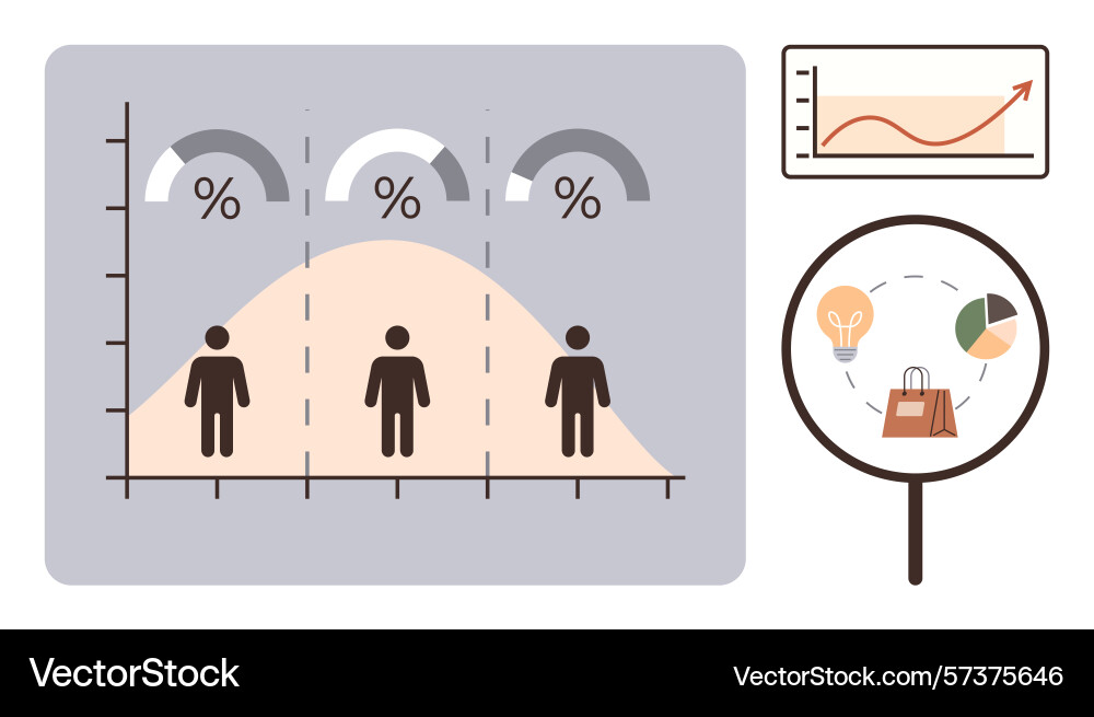Data visualization of audience segmentation Data visualization of audience segmentation Vector Image