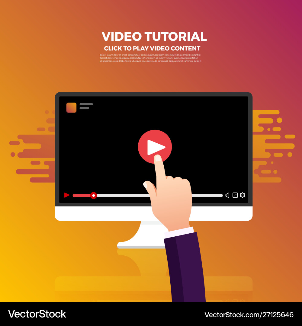 Flat design vlog concept create video content Flat design vlog concept create video content vector image