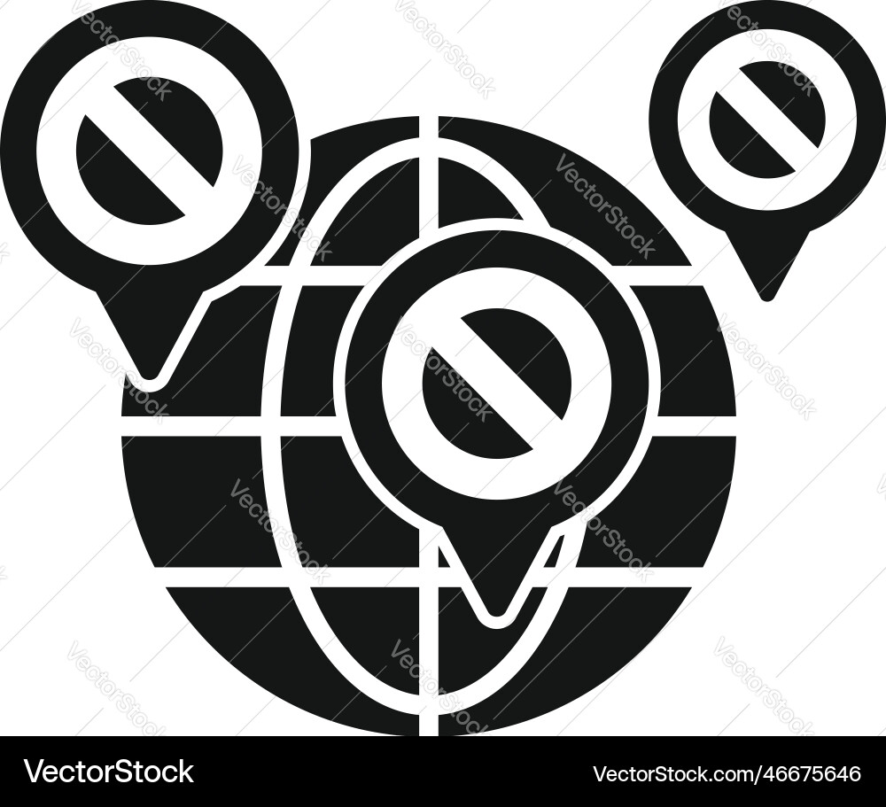 Global blacklist icon simple user data Global blacklist icon simple user data vector image
