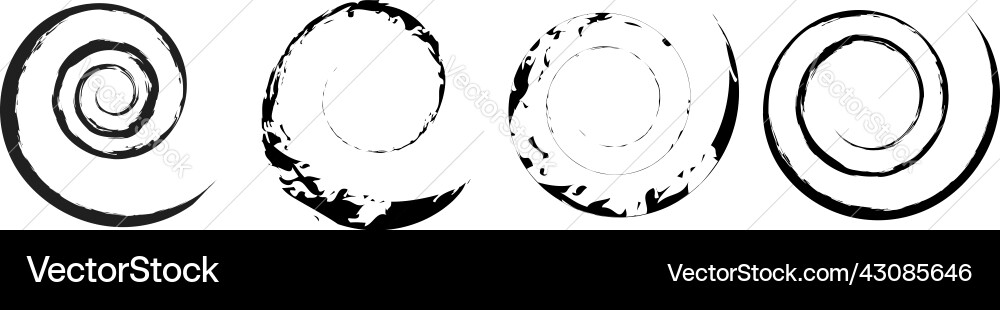 Grungy textured spiral design element Grungy textured spiral design element Vector Image