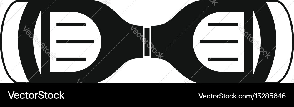 Hoverboard gyro pod top view icon simple style vector image
