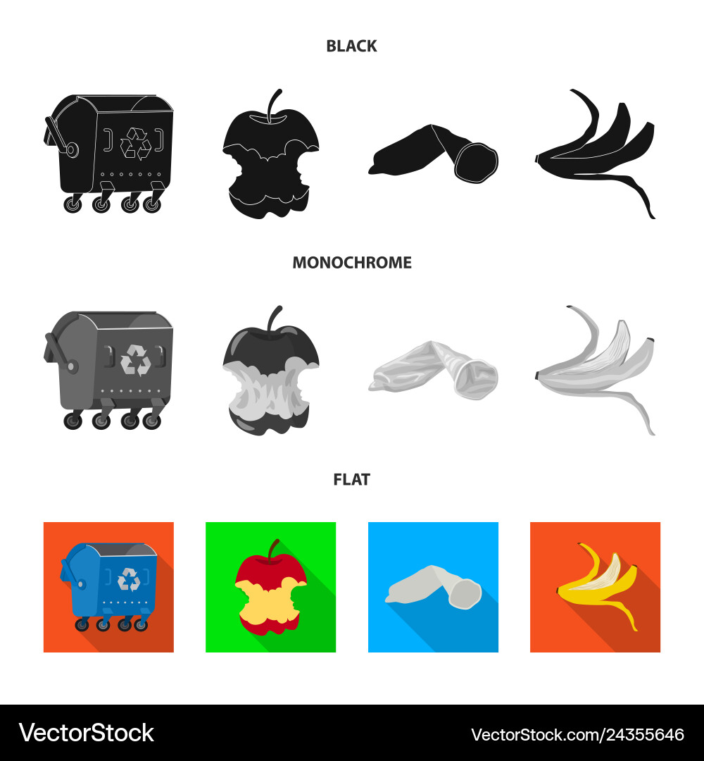 Isolated object of dump and sort sign set Vector Image