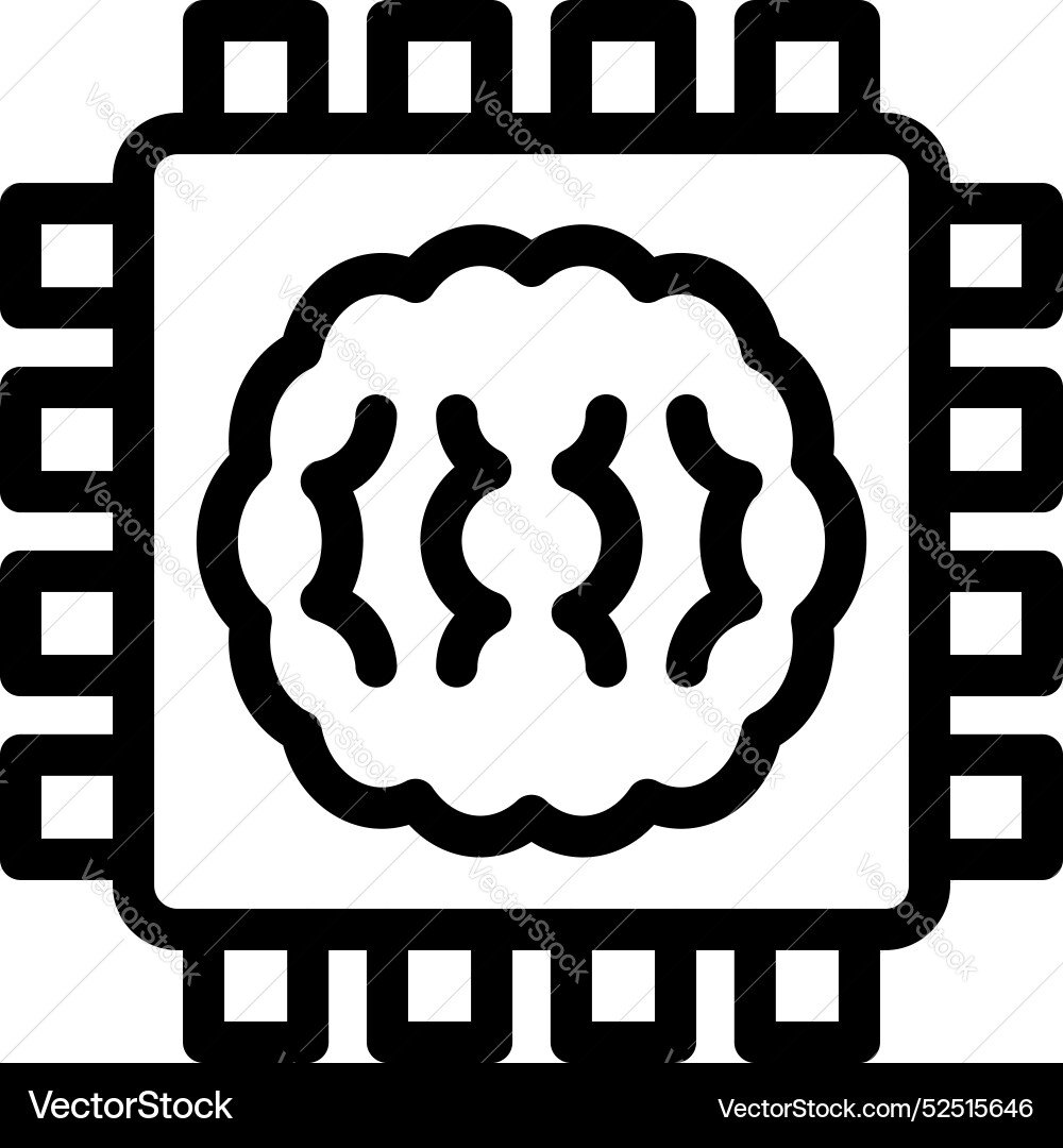 Microchip cpu is representing artificial Microchip cpu is representing artificial vector image