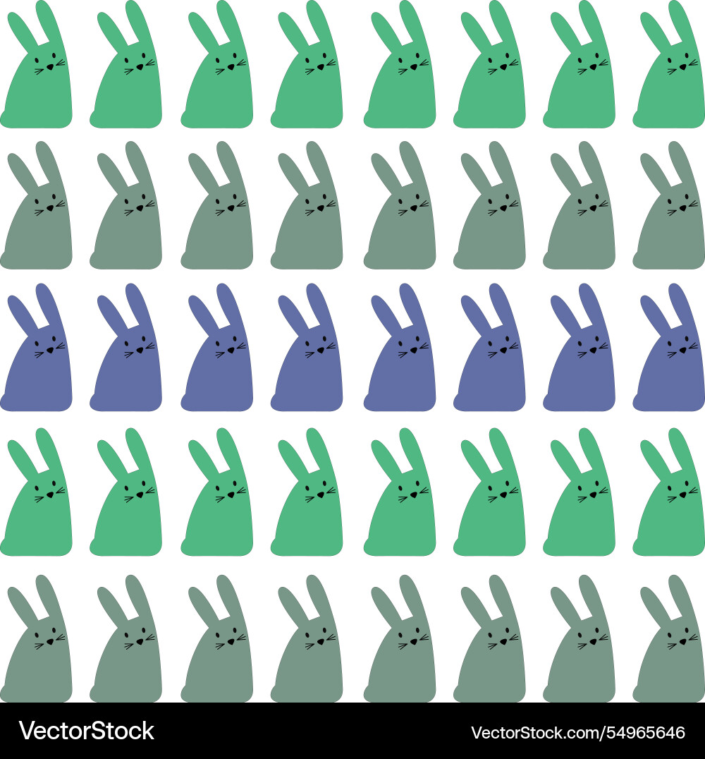 Spring bunnies design pattern texture Vector Image