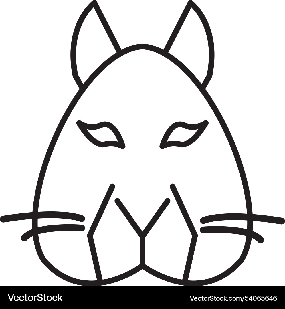 Squirrel line icon design Vector Image
