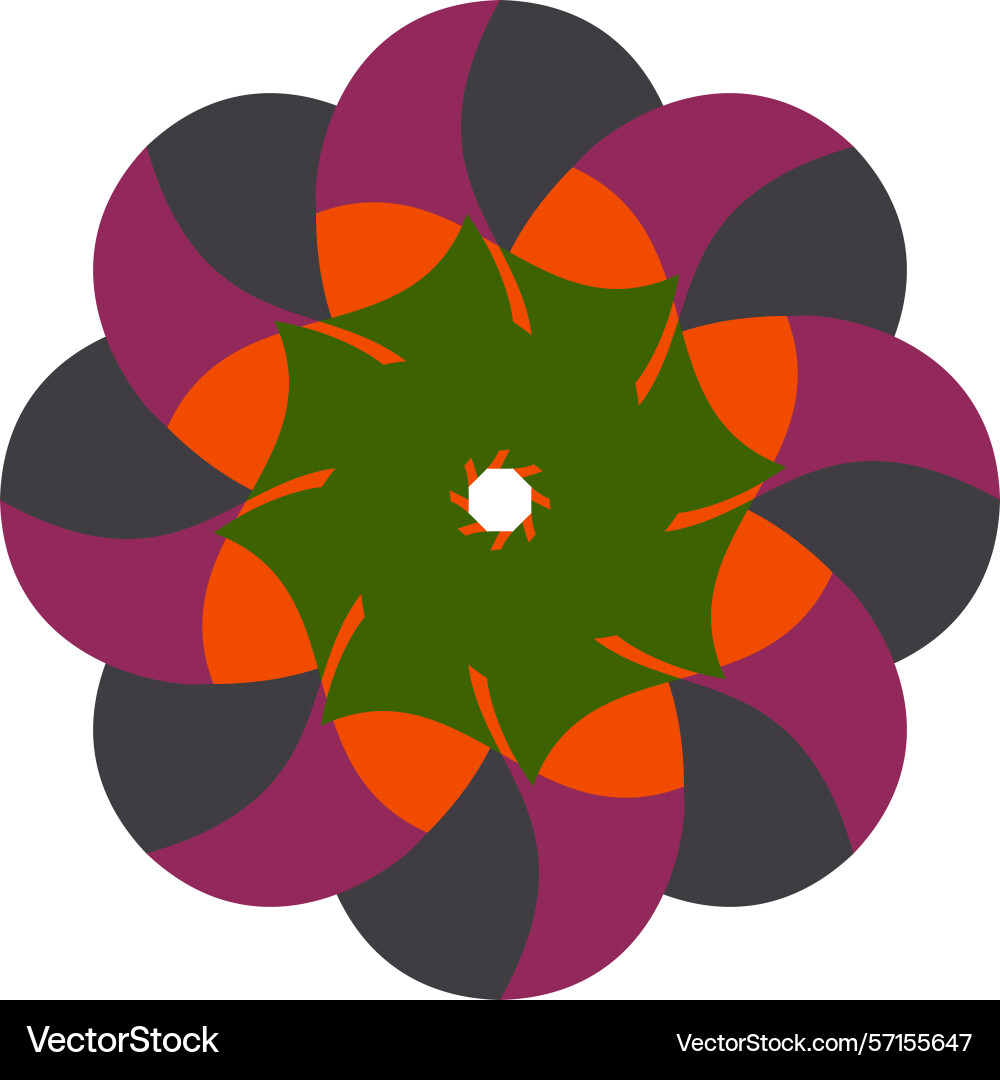 Abstract layered floral circular pattern Abstract layered floral circular pattern Vector Image