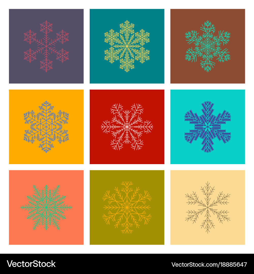 Assembly flat snowflake Vector Image