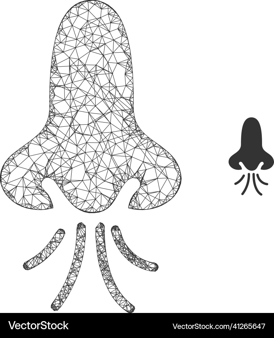 Net mesh nose snuff icon Vector Image