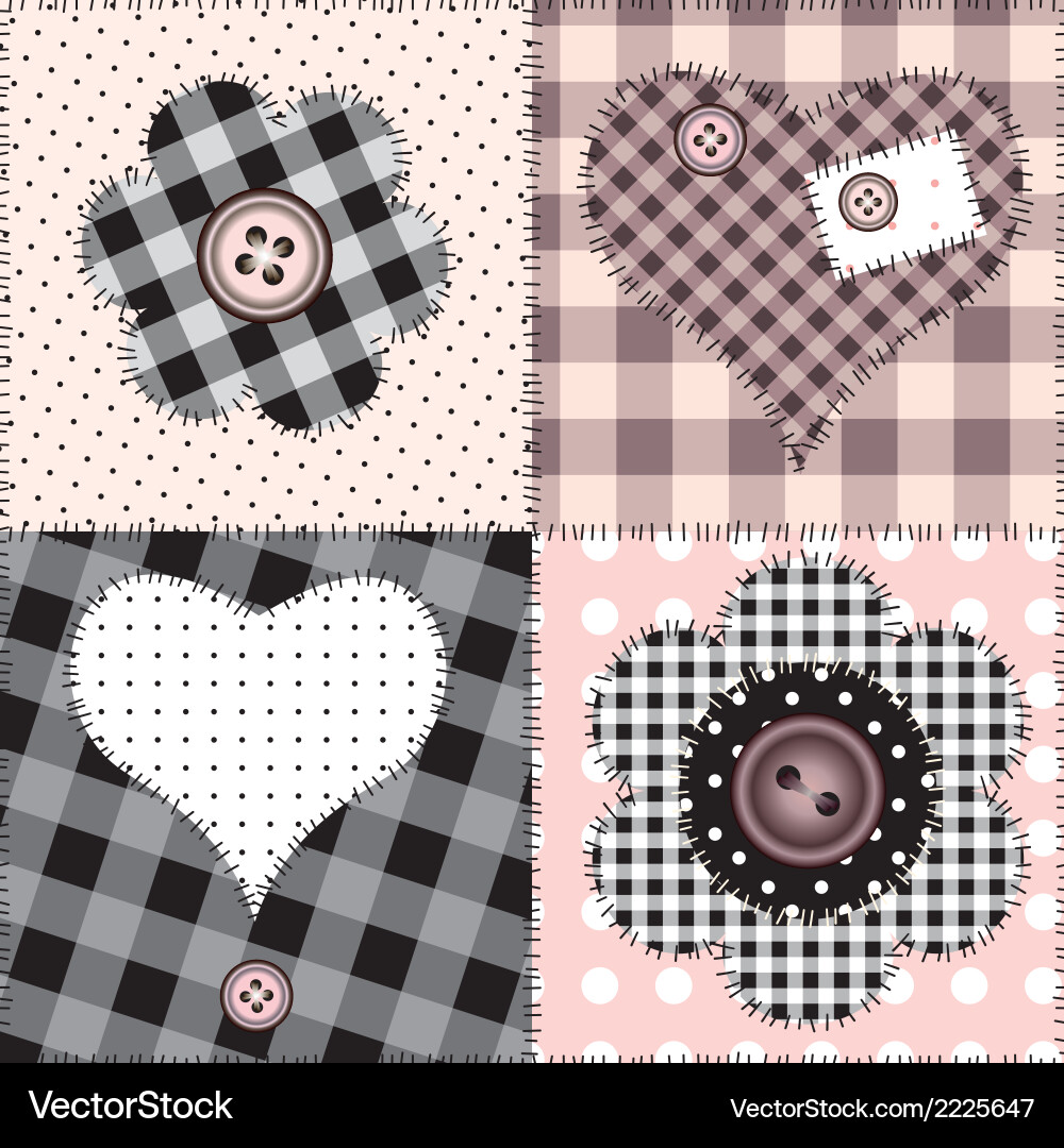 Patchwork amour Vector Image
