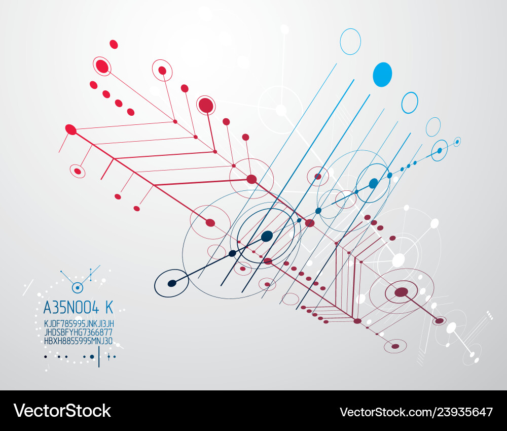 Technical plan abstract engineering draft for use Vector Image