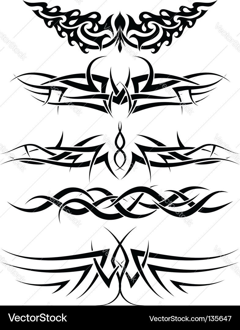 Tribal Tattoo Set vector image