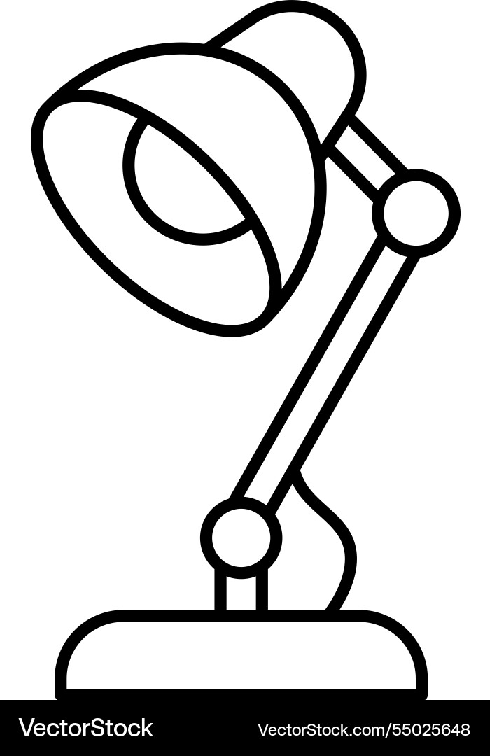 A lamp with shade and base A lamp with shade and base vector image