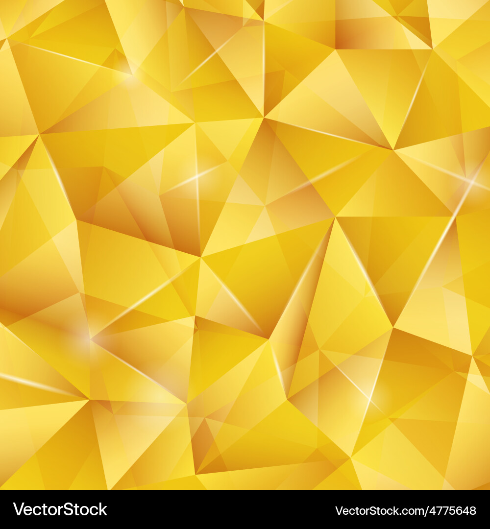 Abstract bright gold pattern from triangles Vector Image