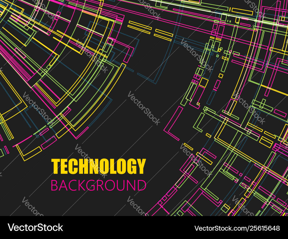 Abstract Technology Network Pattern vector image