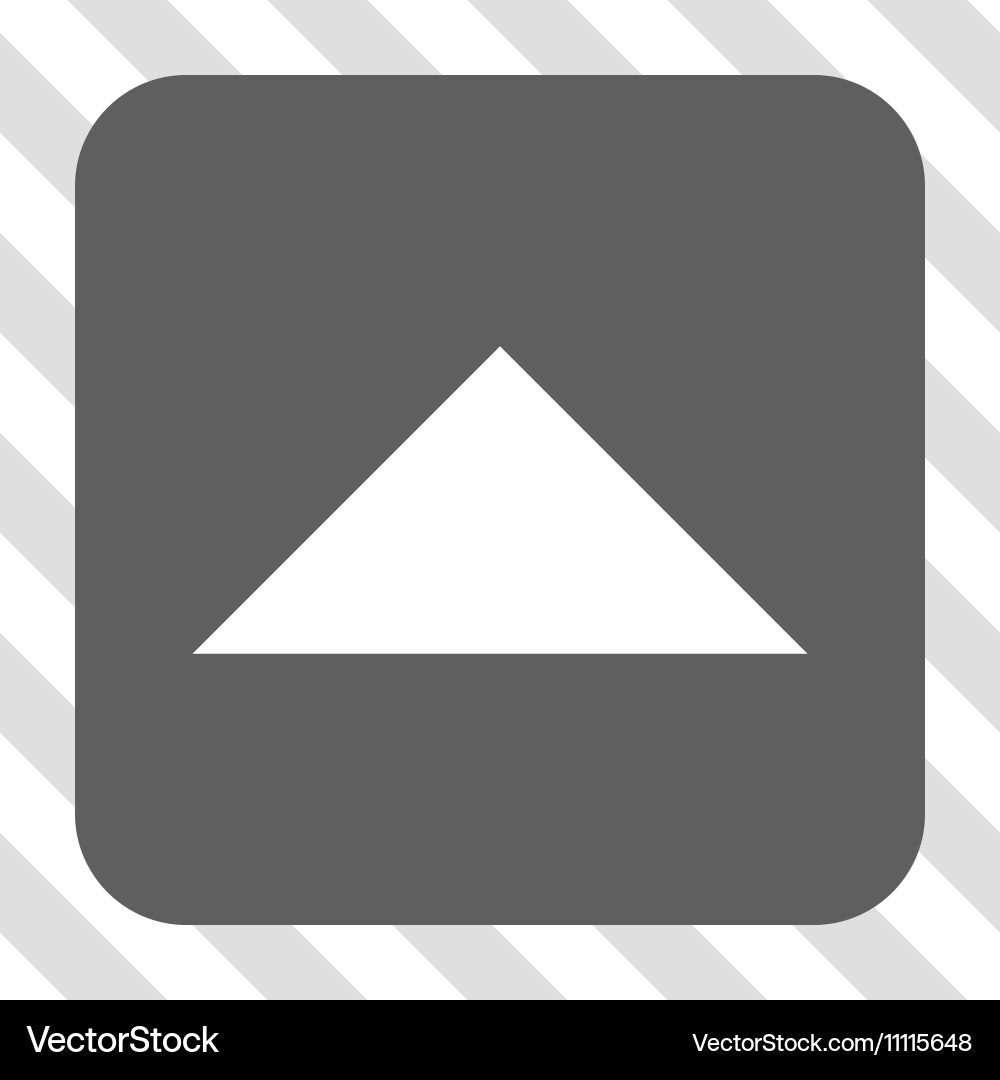 Arrowhead up rounded square button Vector Image