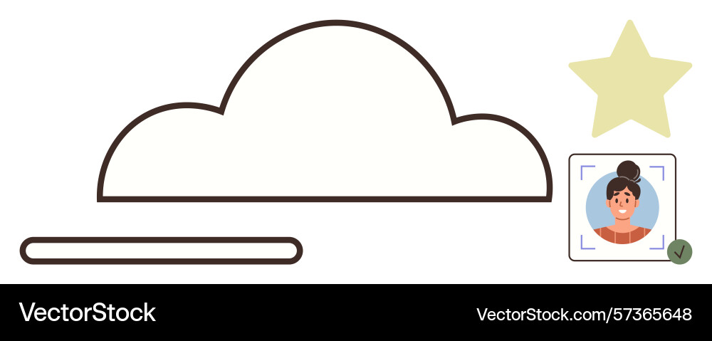 Cloud data storage with profile verification Cloud data storage with profile verification vector image