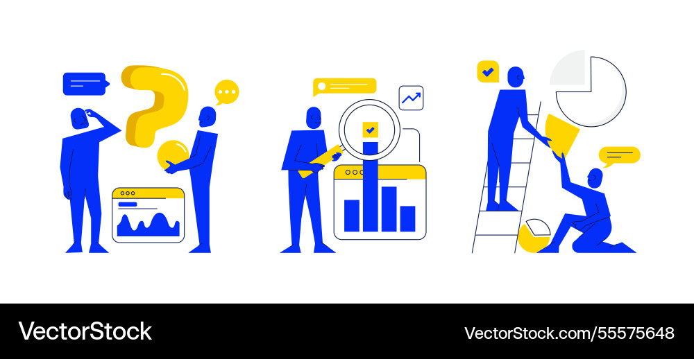 Flat modern design of data analysis Flat modern design of data analysis vector image