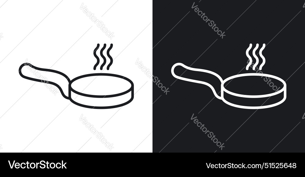 Frying pan icon Royalty Free Vector Image - VectorStock