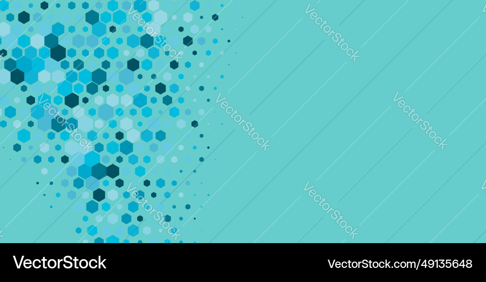 Geometric multi size hexagon with color Vector Image