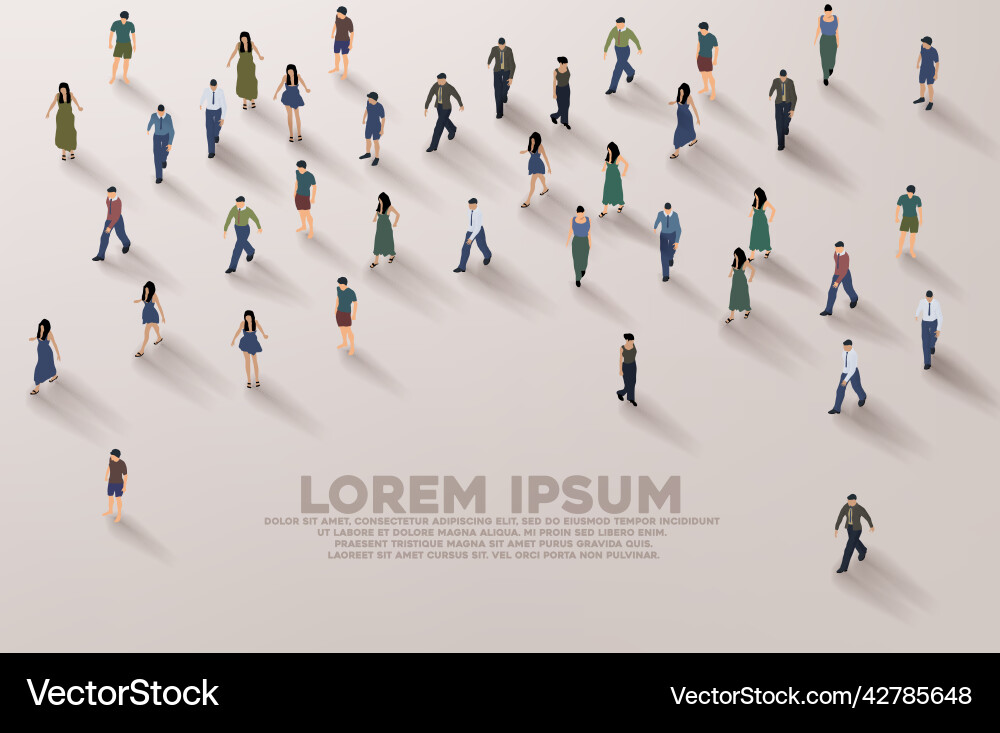 Large group of people on white background Vector Image
