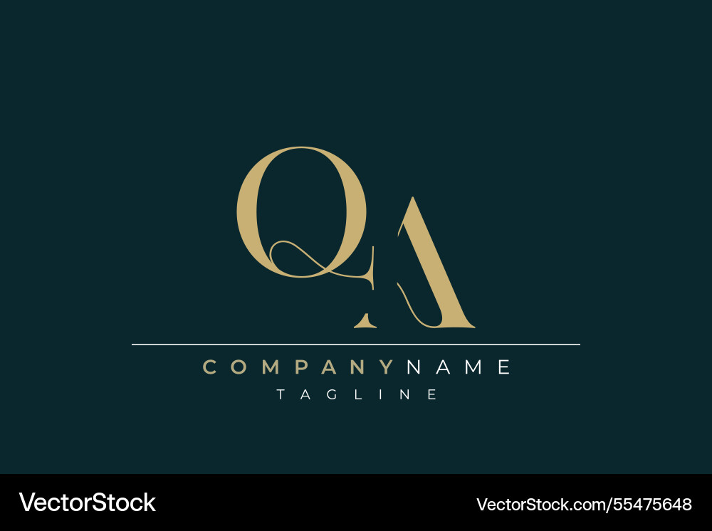 Qa abstract logo design Qa abstract logo design vector image