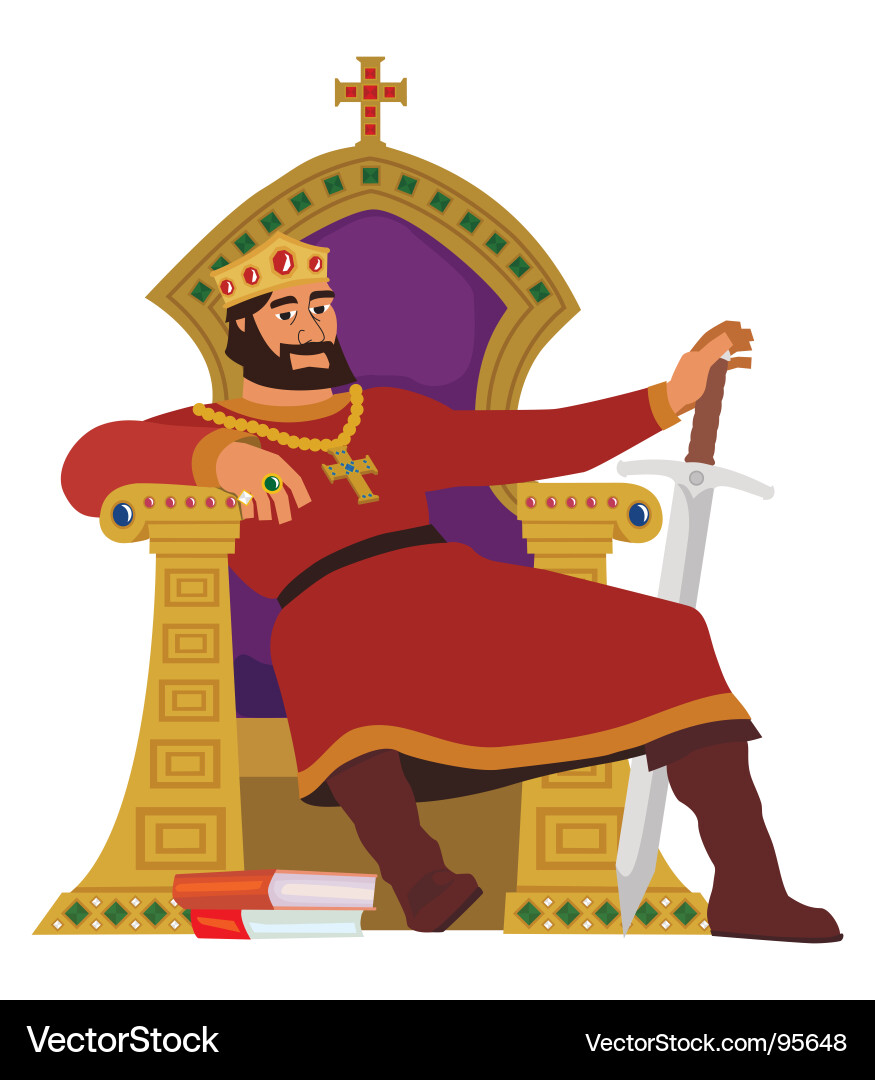 Royal King Cartoon (95648) – Royalty-Free Vector | VectorStock, image size:875x1080