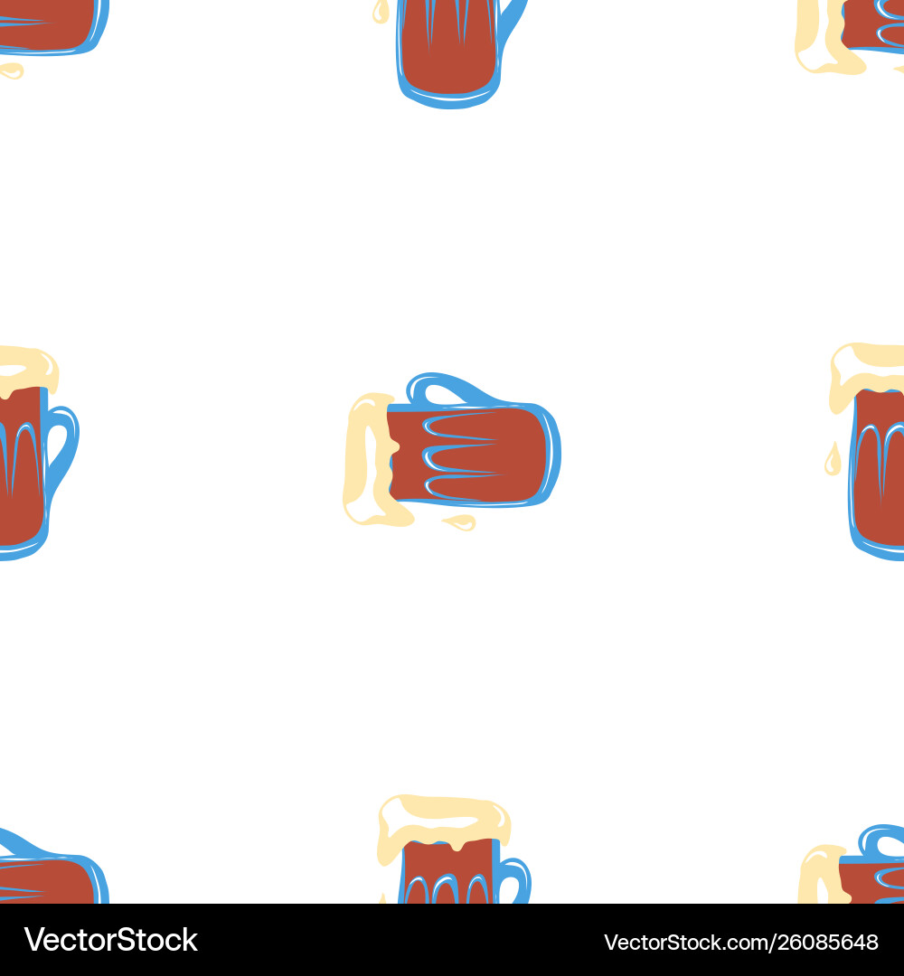 Seamless pattern with beer Vector Image