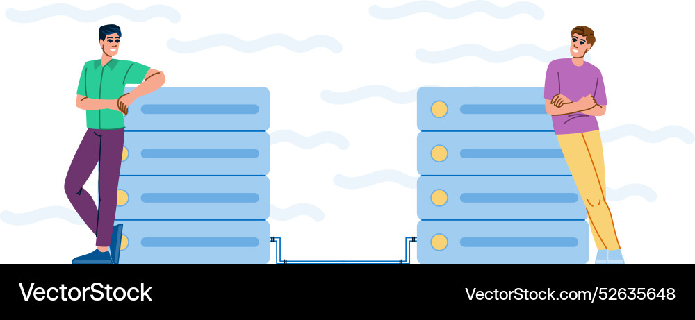 Transfer data migration Transfer data migration vector image