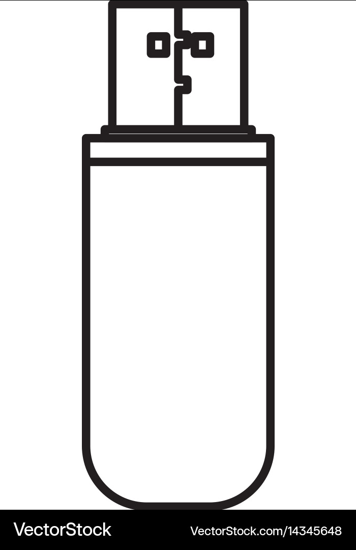 Usb memory isolated icon Vector Image