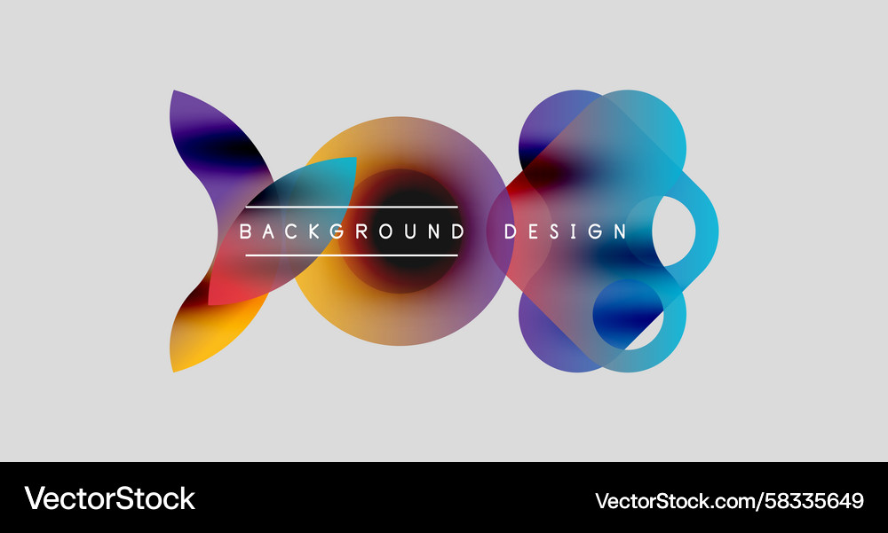 Abstract colorful shapes overlap creating dynamic Abstract colorful shapes overlap creating dynamic Vector Image