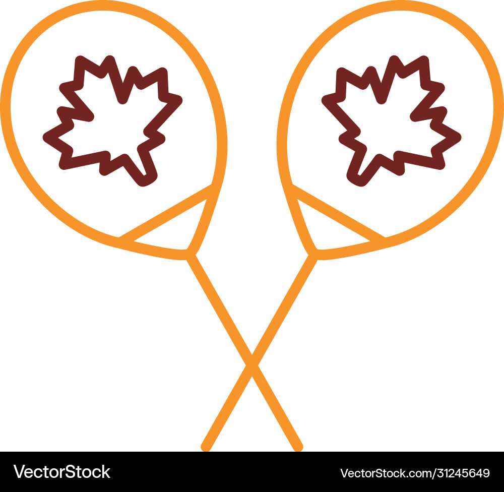 Balloons helium with maple leafs canadian line Vector Image