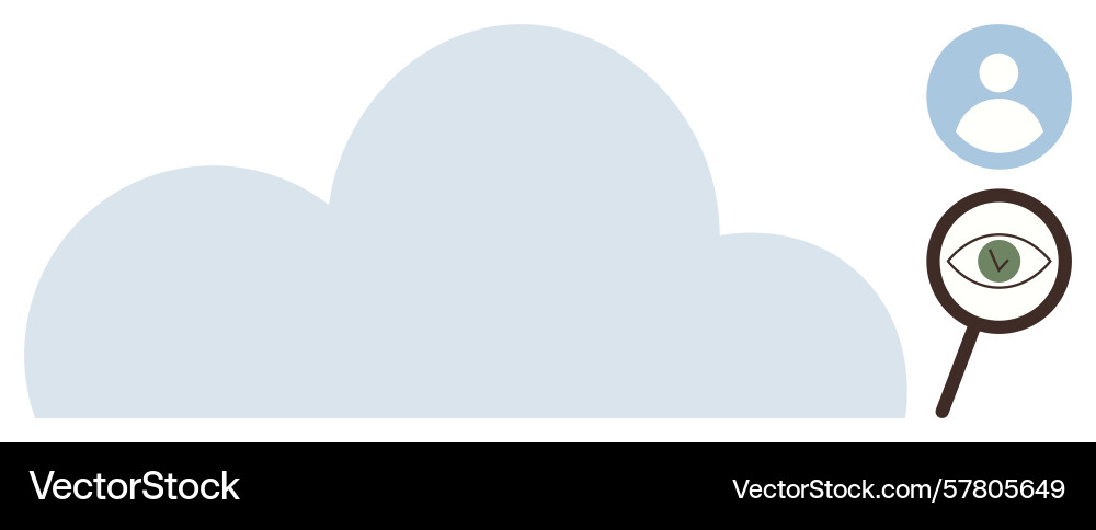 Cloud storage concept with user profile and data Vector Image