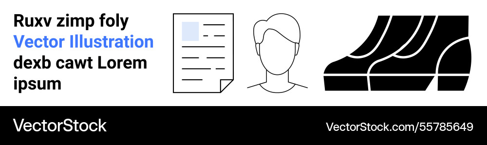 Document user profile and abstract structure Document user profile and abstract structure Vector Image
