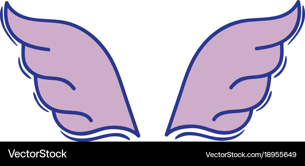 Full color wings element style design Vector Image