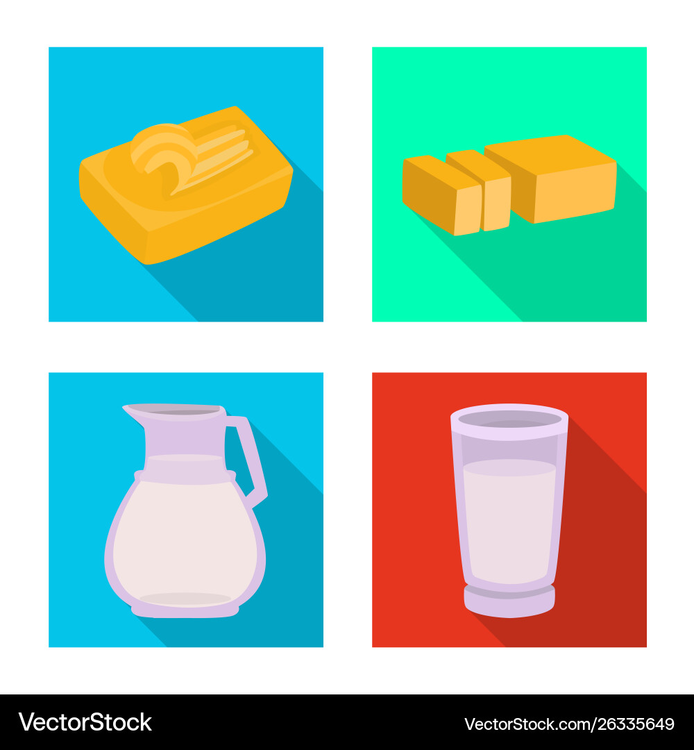 Isolated object creamy and product symbol set Vector Image
