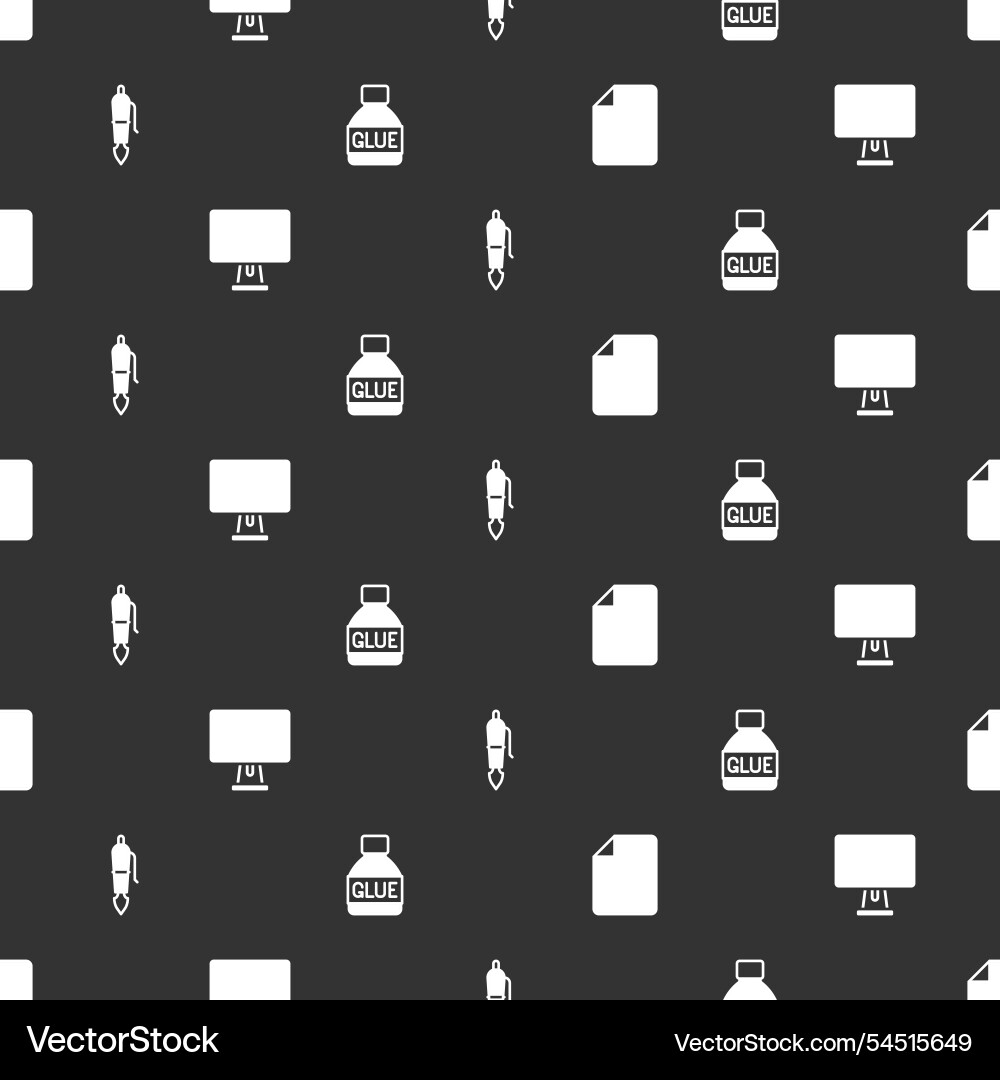 Set file document computer monitor fountain pen Set file document computer monitor fountain pen vector image