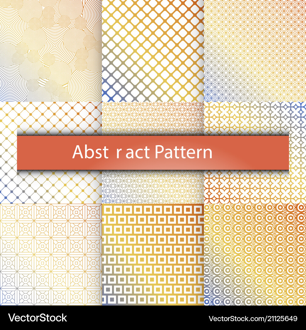 Set of seamless with large and small lines Set of seamless with large and small lines Vector Image