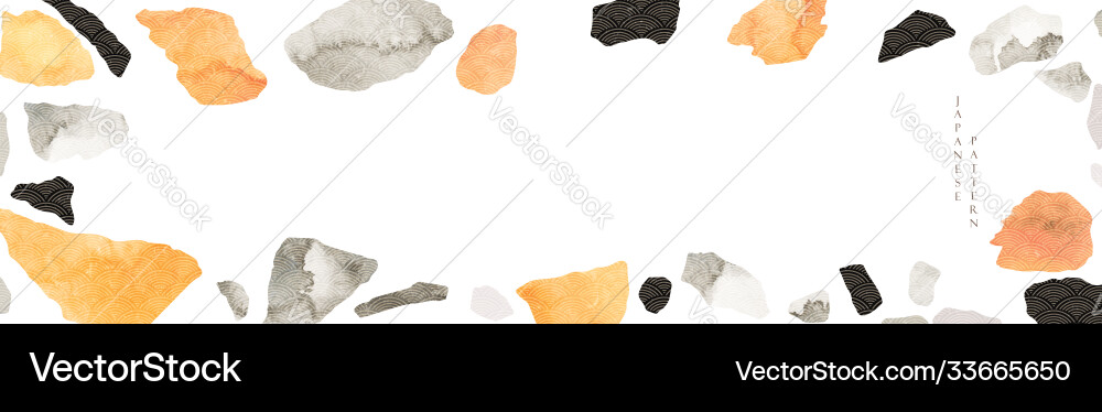 Abstract background with japanese wave pattern vec Abstract background with japanese wave pattern vec vector image